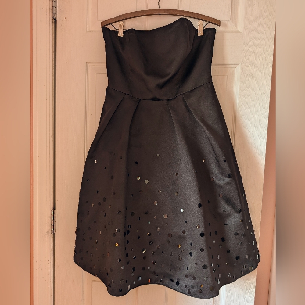 David's Bridal Black Sequined Dress